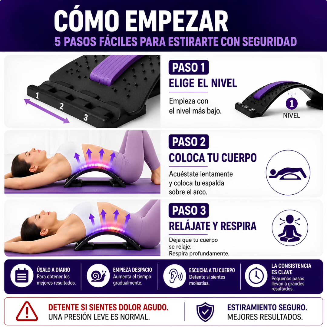 SOPORTE ESPALDA - Alivio y estiramiento lumbar