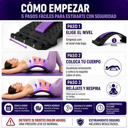 SOPORTE ESPALDA - Alivio y estiramiento lumbar