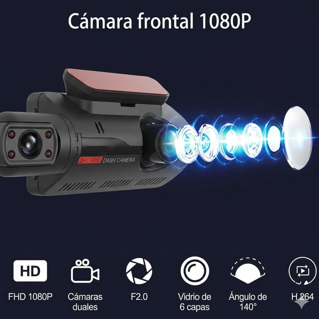 CAMARA CARRO AB-Q614 AERBES — Tu testigo ocular de seguridad 24/7