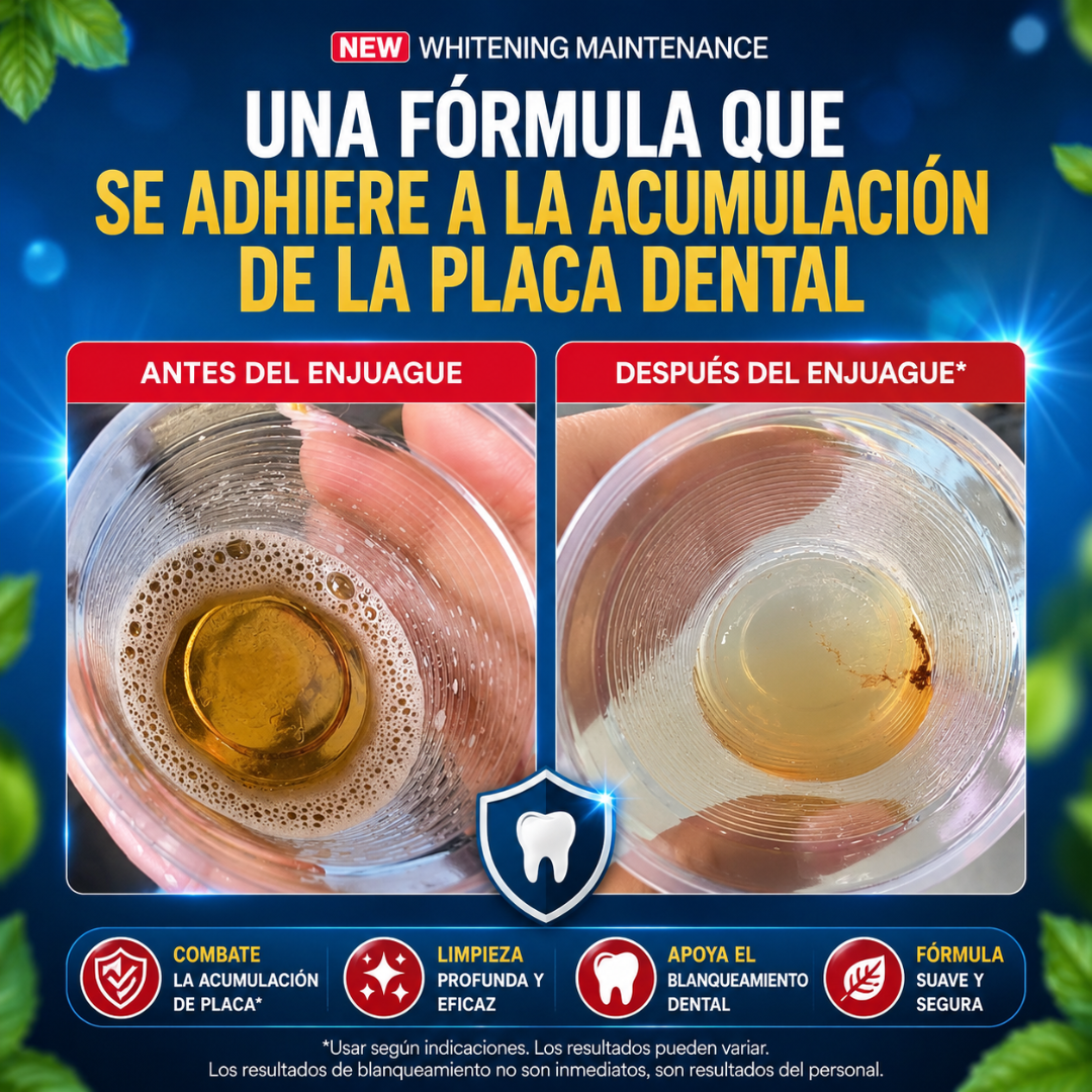 ENJUAGUE BUCAL BLANQUEADOR AVANZADO – Limpieza visible y aliento fresco