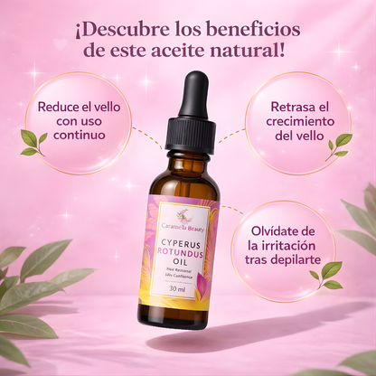 CARAMELA BEAUTY CYPERUS ROTUNDUS — Vello más lento, piel más suave, sin láser ni químicos agresivos