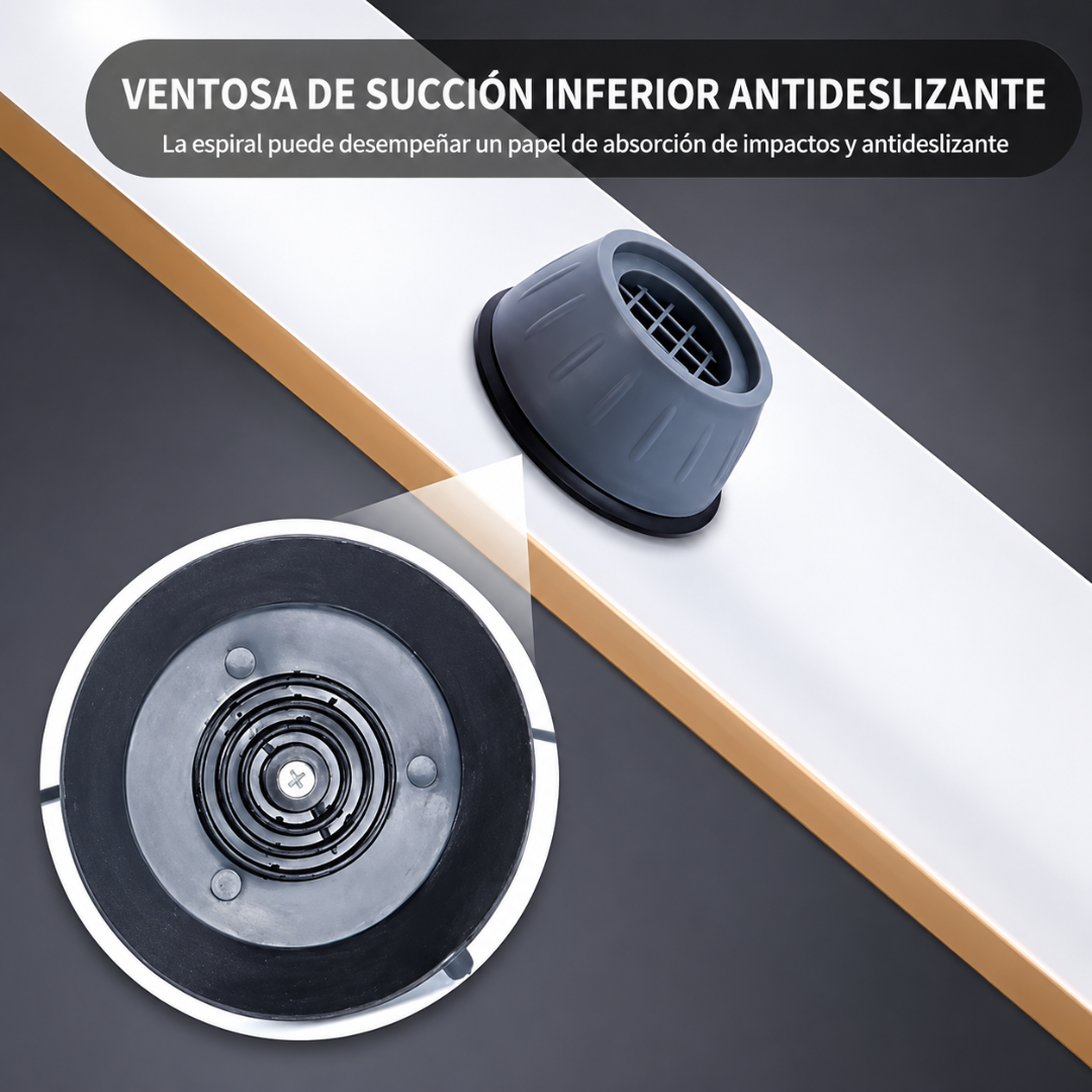BASE PARA LAVADORA ANTIVIBRACIÓN (PACK x4) – Estabilidad total, menos movimiento y protección para tu hogar