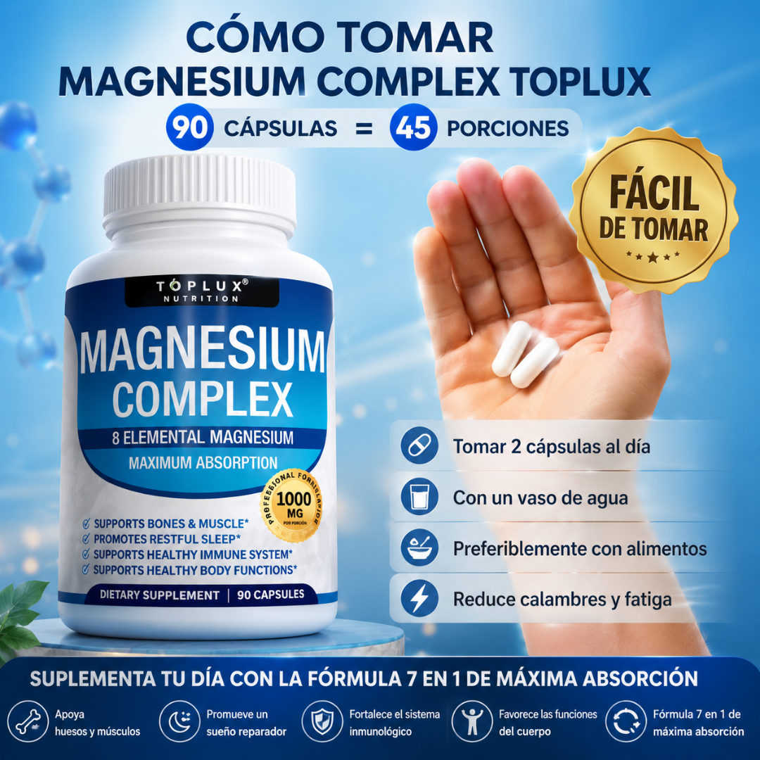 MAGNESIUM COMPLEX X 90 CÁPSULAS – Equilibrio mineral, bienestar diario y apoyo integral para tu rutina