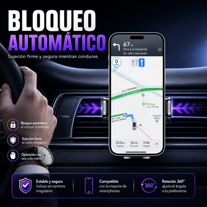 HOLDER CARRO WA-S54 WK DESING – Conduce con el celular visible, seguro y siempre a mano