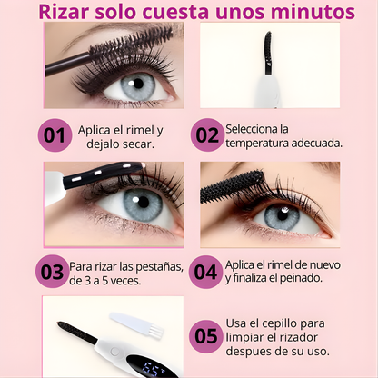 RIZADOR ELÉCTRICO – Curvatura duradera, efecto natural y mirada más definida en minutos
