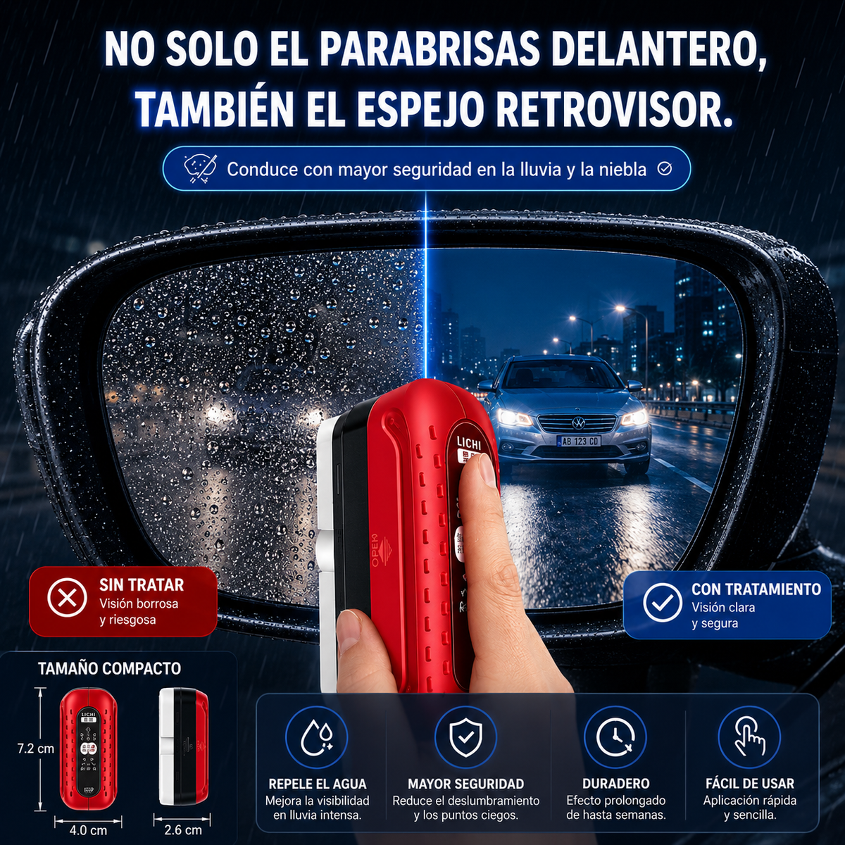 LIMPIADOR REPELENTE AL AGUA – Visión clara y segura