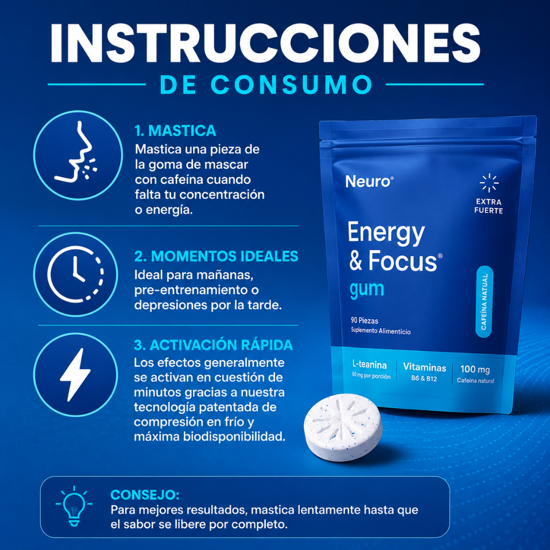 NEURO ENERGY GUM – Energía y concentración diaria