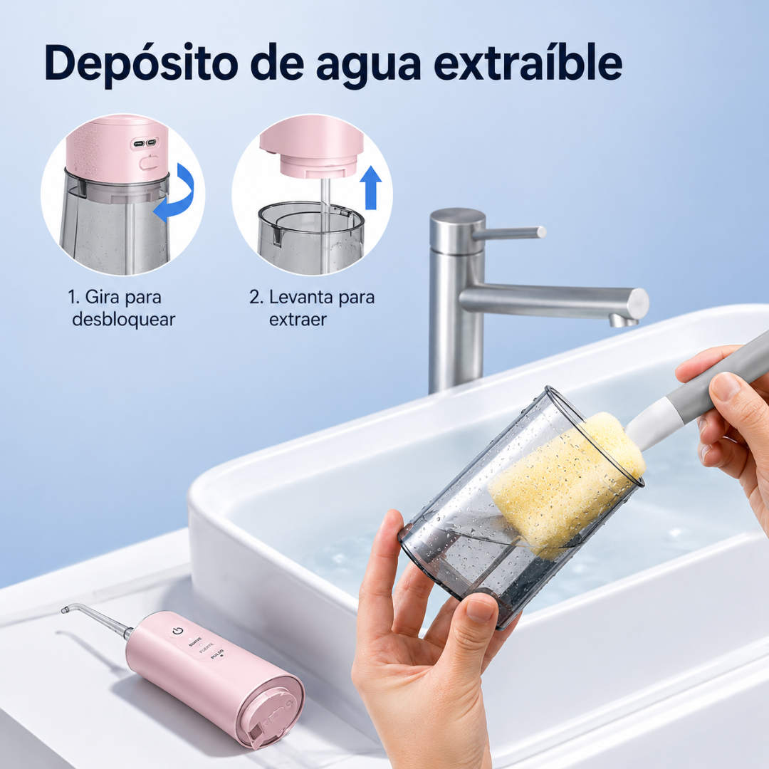 IRRIGADOR BUCAL — Llega donde el cepillo nunca llega y deja la boca con una limpieza que el hilo dental no da