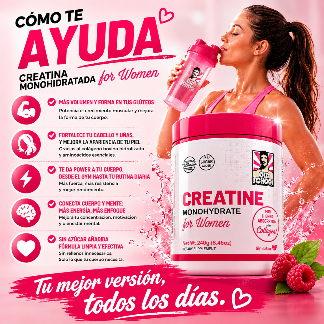 CREATINE FOR WOMEN – Energía y belleza en un solo suplemento