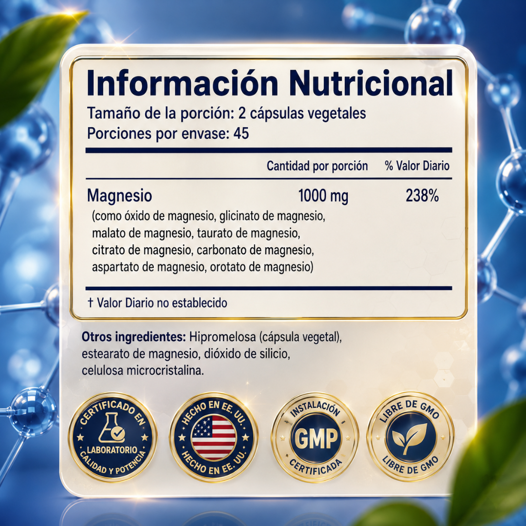 MAGNESIUM COMPLEX X 90 CÁPSULAS – Equilibrio mineral, bienestar diario y apoyo integral para tu rutina