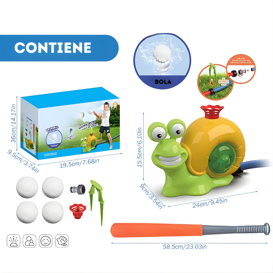 JUGUETE DE AGUA PARA BATEAR – Diversión refrescante, juego activo y entretenimiento al aire libre