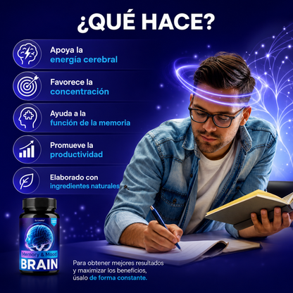 BRAIN MEMORY AND MOOD – Memoria, enfoque y nutrición cerebral para mantener tu mente activa cada día