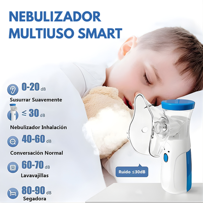 NEBULIZADOR PORTÁTIL – Respiración cómoda, tecnología portátil y bienestar respiratorio en cualquier lugar