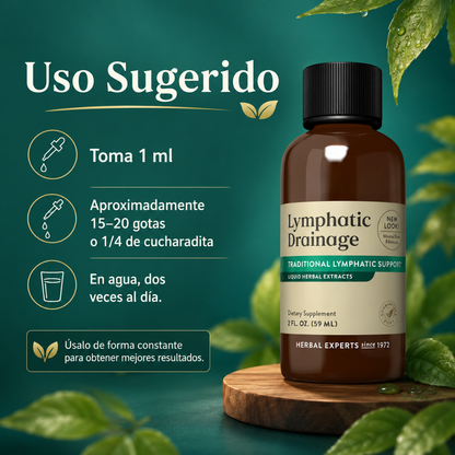 LYMPHATIC DRAINAGE: EXTRACTO HERBAL LÍQUIDO NATURE'S – Drenaje y ligereza diaria