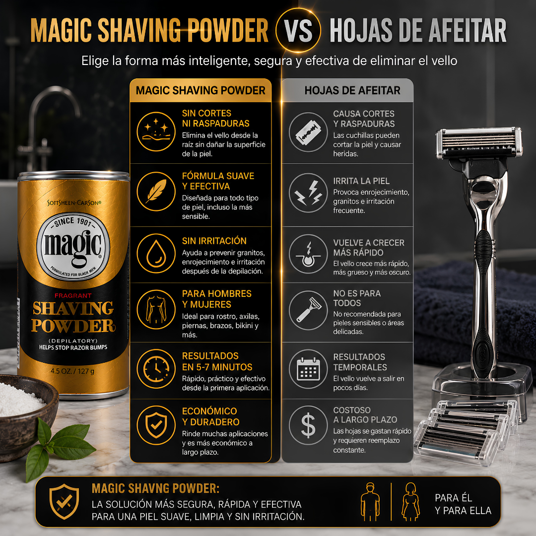 POLVO MÁGICO – Depilación sin cuchilla