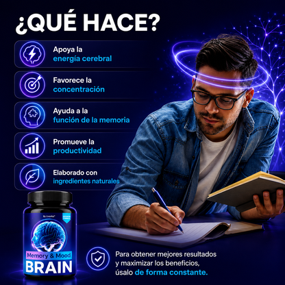 BRAIN MEMORY AND MOOD – Memoria, enfoque y nutrición cerebral para mantener tu mente activa cada día