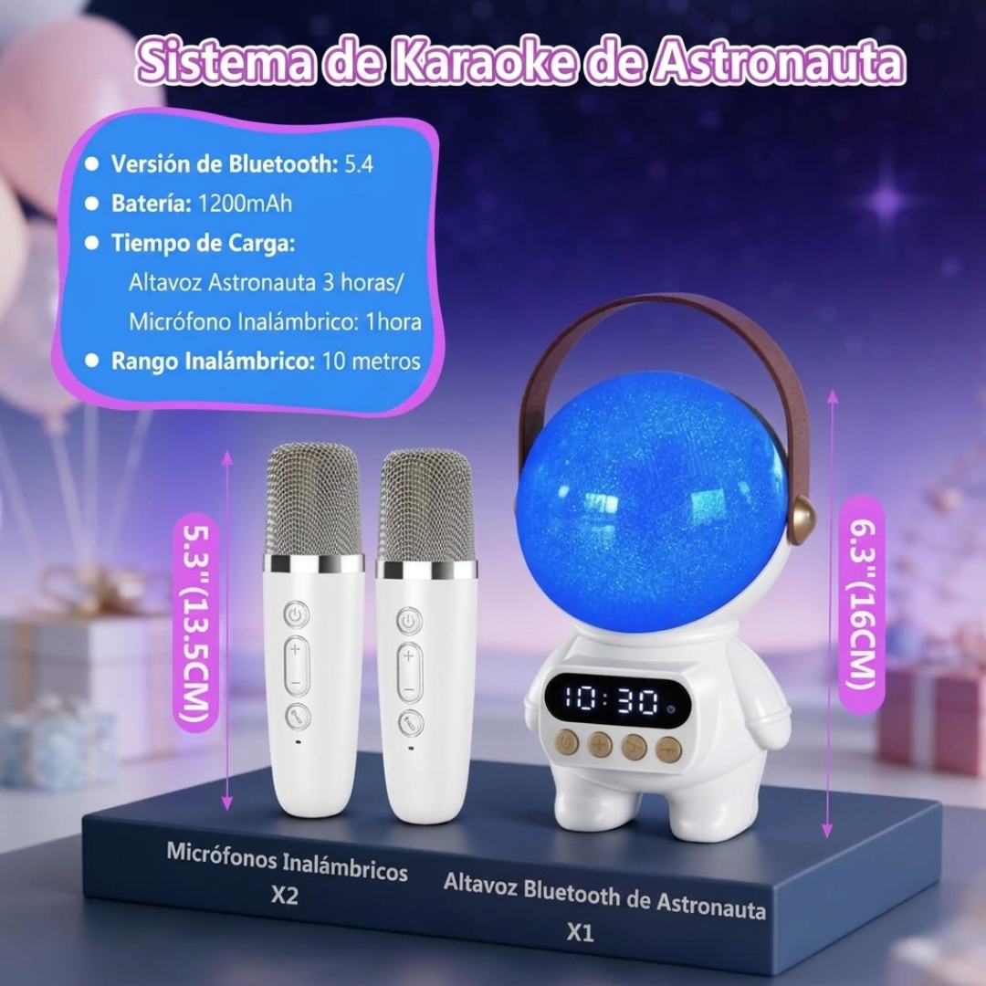 BOCINAS PARLANTE BLUETOOTH ASTRONAUTA - Convierte tu música en una experiencia de otro mundo
