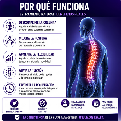 SOPORTE ESPALDA - Alivio y estiramiento lumbar