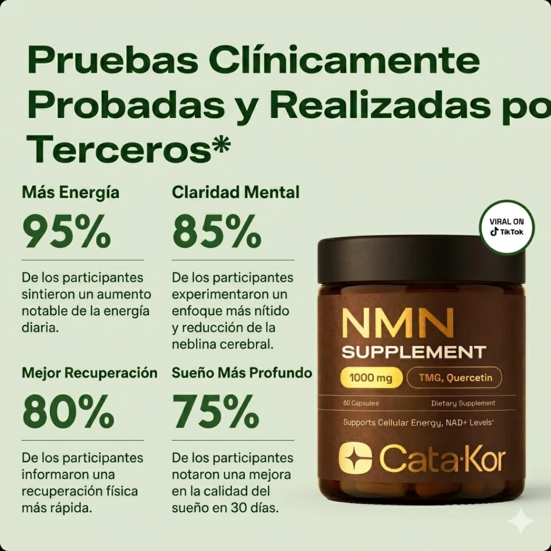 CATA-KOR NMN SUPPLEMENT — Reactiva tu energía celular y frena el envejecimiento desde adentro