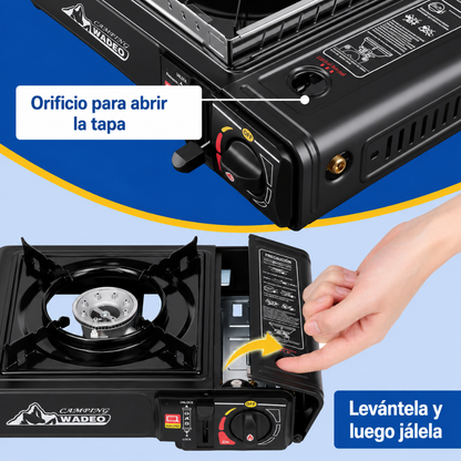 COCINA PORTÁTIL DE GAS – Cocina fácil en campamento