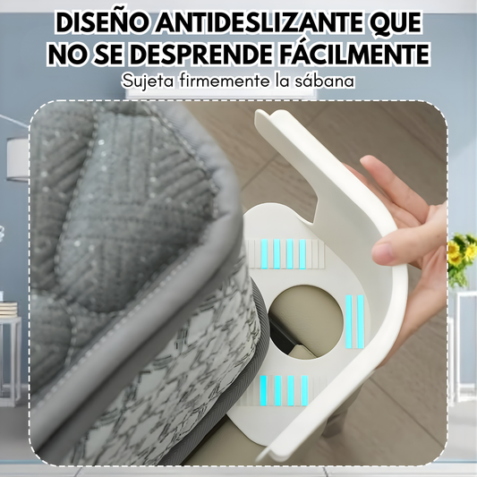 SET DE 4 SOSTENEDOR PLÁSTICO PARA ESQUINAS DE CAMAS – Sábanas firmes en segundos