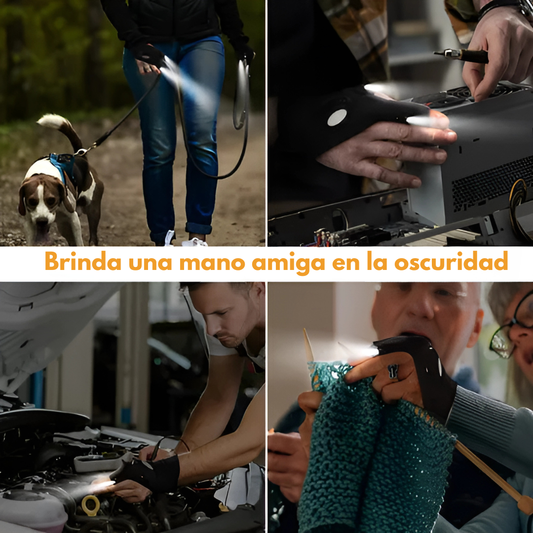 GUANTE CON LINTERNA LED GLOVELITE – Iluminación manos libres y precisión en cada tarea