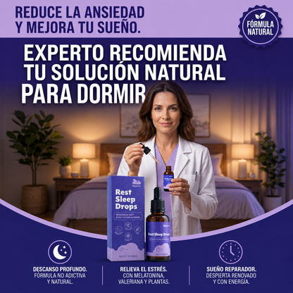 REST SLEEP DROPS — Gotas que convierten tus noches en descanso real