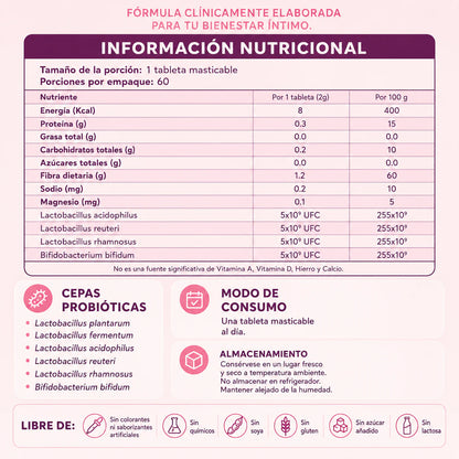 VÉLORA – Probiótico íntimo femenino para pH saludable, frescura y bienestar diario