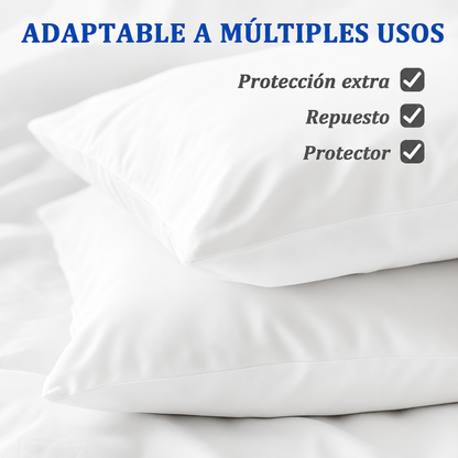 PAQUETE DE 2 ALMOHADAS HOTELERAS — Duerme y descansa como en un hotel