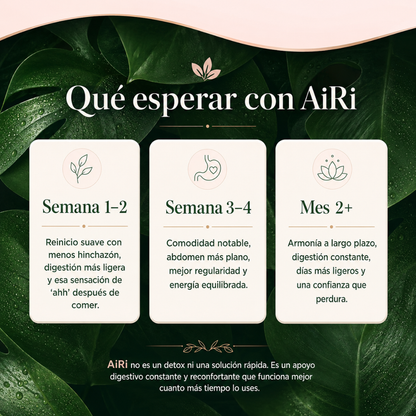 DEBLOAT SUPPORT CAPSULES AIRI – Apoyo digestivo para menos inflamación, más comodidad y abdomen ligero