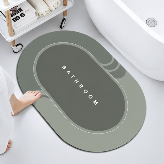 ALFOMBRA ABSORBENTE — Absorbe al instante, sin huellas, sin resbalar