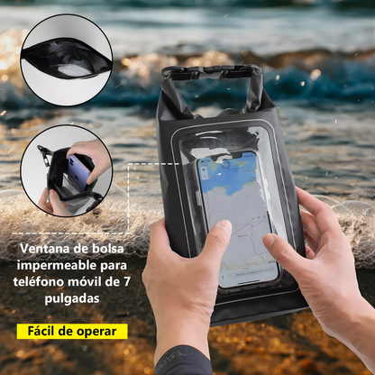 BOLSO IMPERMEABLE WATERPROOF DRY BAG – Protección total contra el agua, seguridad para tus objetos y aventura sin preocupaciones
