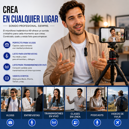 MICRÓFONO-K9 — Haz que tu contenido suene más profesional