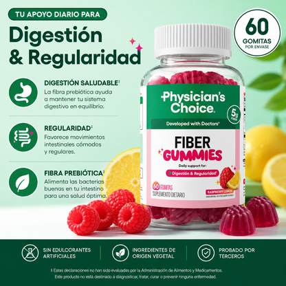 GOMITAS DE FIBRA - Apoyo digestivo para regularidad, menos antojos y abdomen más ligero