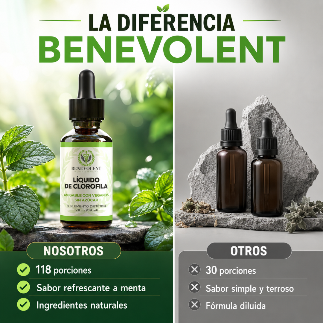 CLOROFILA BENEVOLENT X 60 ML – Apoyo digestivo para sentirte más ligera cada día