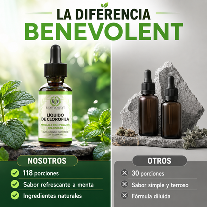 CLOROFILA BENEVOLENT X 60 ML – Apoyo digestivo para sentirte más ligera cada día