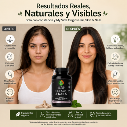 HAIR, SKIN, & NAILS – Cabello piel y uñas fuertes