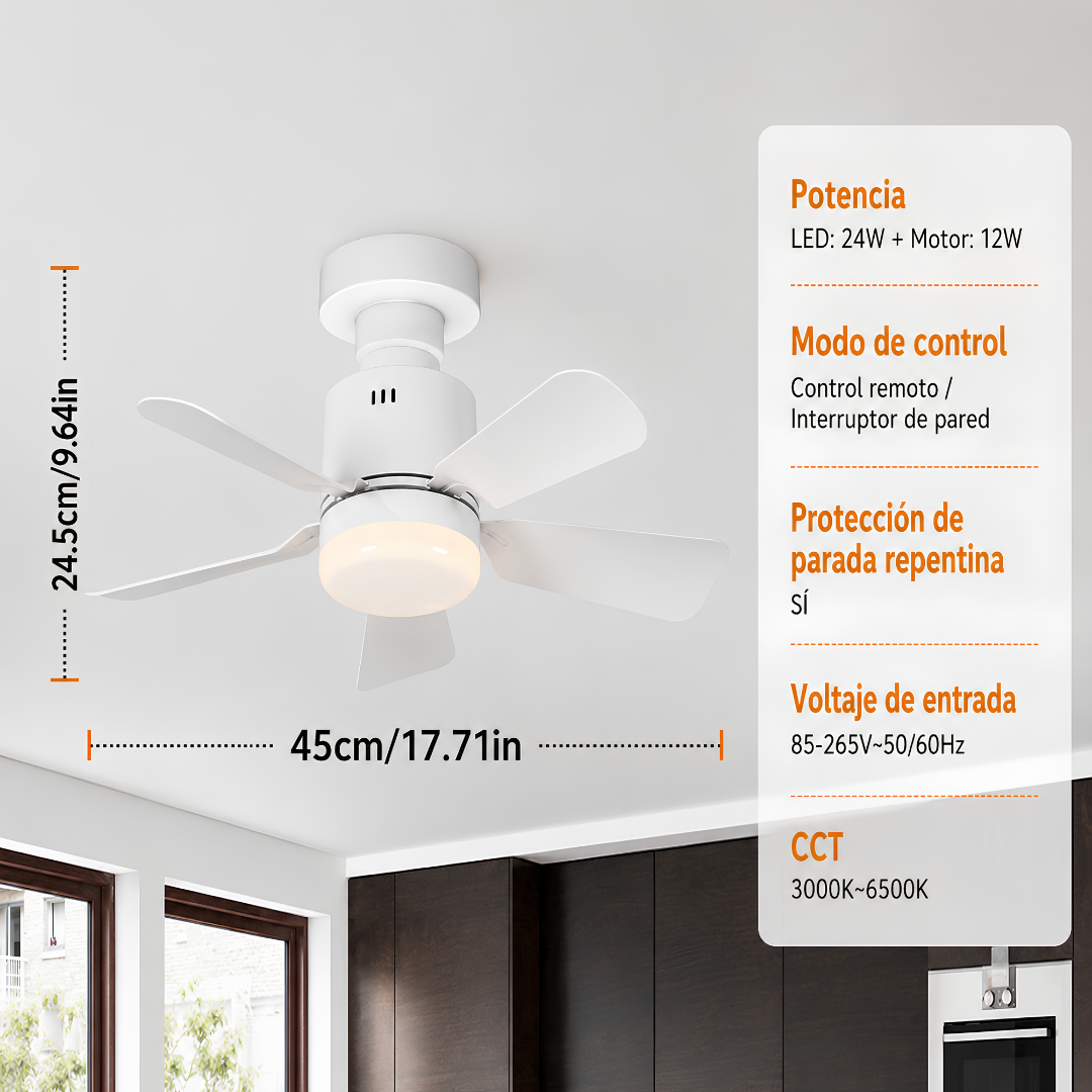 BOMBILLO VENTILADOR CON DISEÑO MODERNO 2 EN 1 – Iluminación ajustable, ventilación práctica y ahorro de energía en un solo producto