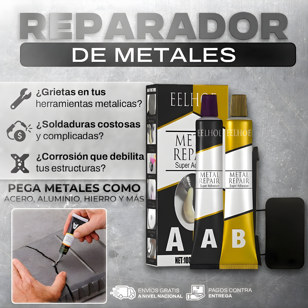 SELLADOR DE METAL PROFESIONAL | PEGAMENTO MÁGICO REPARADOR AB – Reparaciones firmes, uniones resistentes y solución definitiva para metal