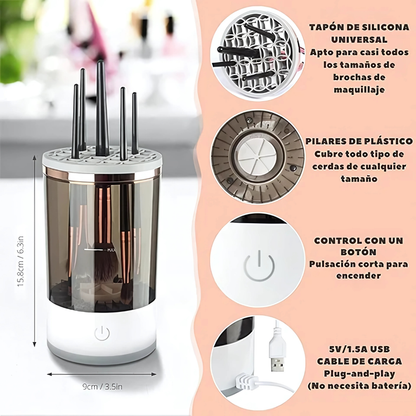 LIMPIADOR DE BROCHAS - Brochas impecables, maquillaje perfecto todos los días.