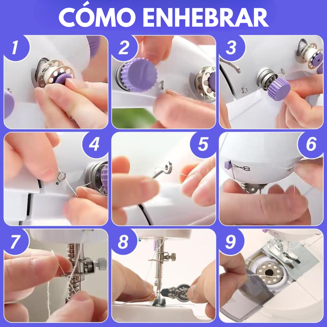 MINI MÁQUINA DE COSER PORTÁTIL - Arreglos rápidos y costura creativa al alcance de todos