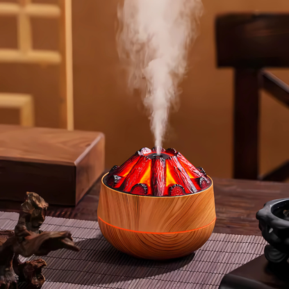 HUMIDIFICADOR VOLCÁN CON LUZ AMBIENTAL – Aire más fresco, ambiente relajante y diseño visual único