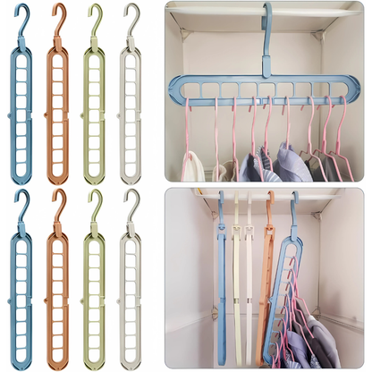 GANCHO DE ROPA MULTIFUNCIONAL (2PCS) – Ahorra espacio, organiza mejor y transforma tu clóset en segundos