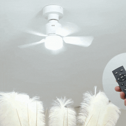 BOMBILLO VENTILADOR CON DISEÑO MODERNO 2 EN 1 – Iluminación ajustable, ventilación práctica y ahorro de energía en un solo producto