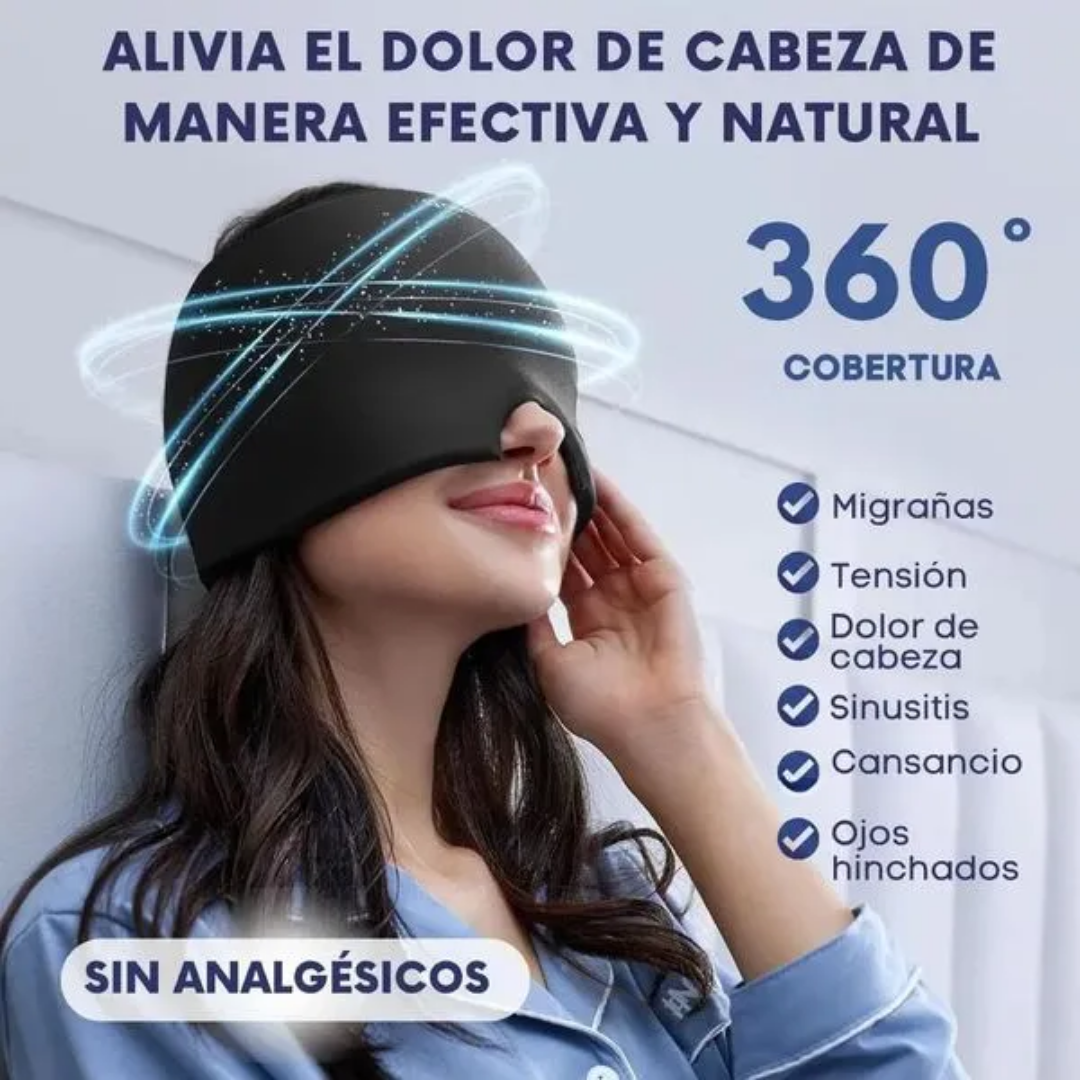 GORRO PARA MIGRAÑA — Frío o caliente, alivio sin toallas ni desorden