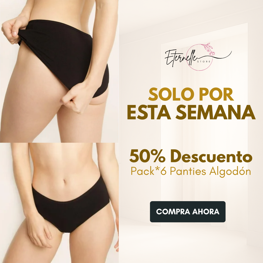 PACK*6 PANTIES EN ALGODÓN ESTILO HIPSTER – Comodidad, suavidad y libertad para tu día a día