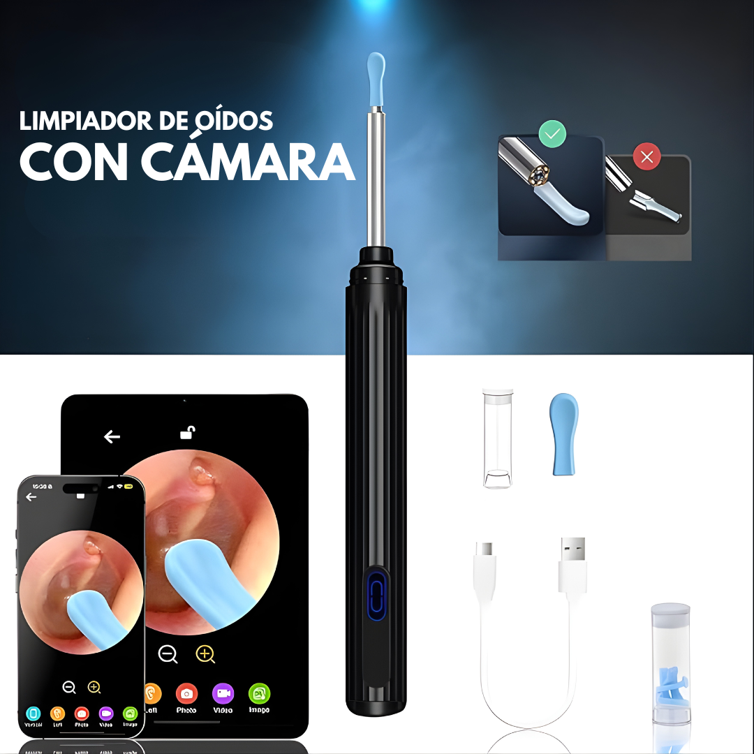 LIMPIADOR DE OÍDOS CON CÁMARA – Limpieza visual, control total y cuidado seguro para tus oídos