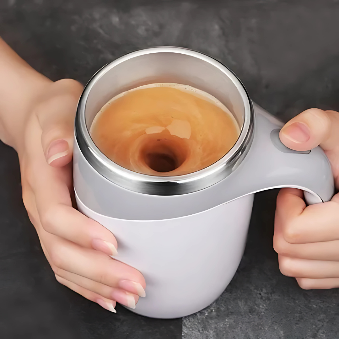 TAZA MAGNÉTICA AUTOMEZCLABLE – Mezcla perfecta, sin grumos y sin esfuerzo en segundos